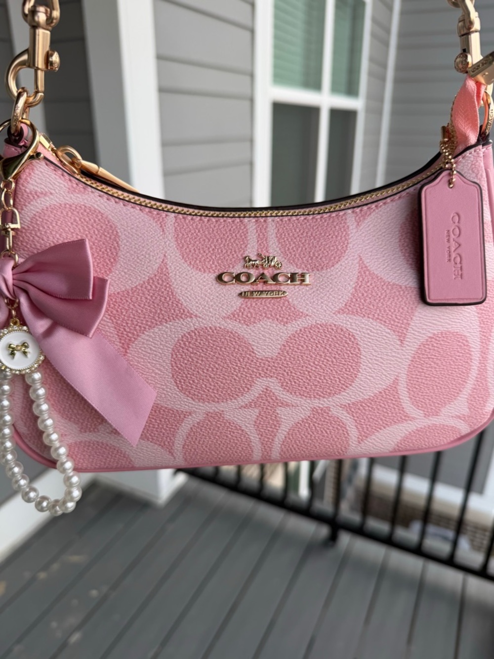Coach Powder Pink Teri Shoulder Bag - Picture 2 of 9